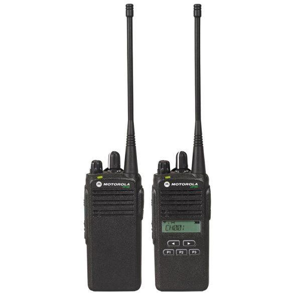 Motorola CP185 Two Way Radio front back