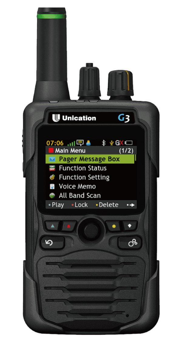 Unication G3 Dual Band P25 Voice Pager